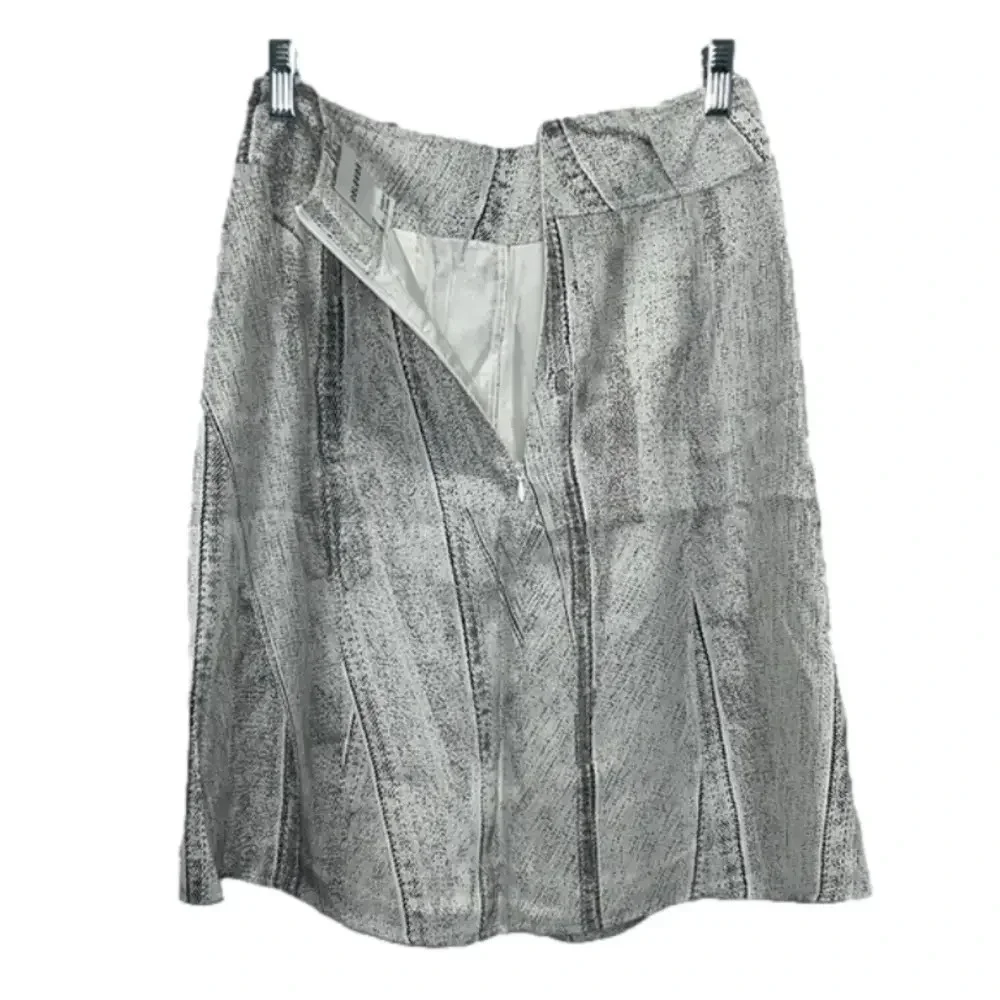 Rare 100% silk skirt snake print skirt Colovos lined faux wrap skirt‎ pockets 2